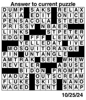 Answers to Previous Crossword