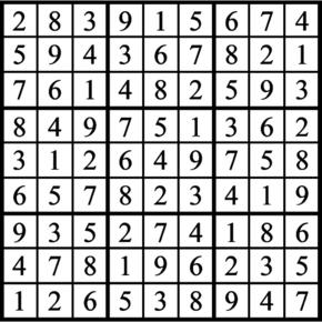 Answers to Previous Sudoku Puzzle