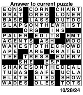 Answers to Previous Crossword