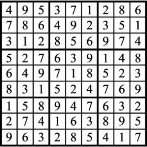 Answers to Previous Sudoku Puzzle