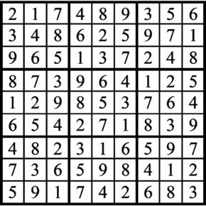 Answers to Previous Sudoku Puzzle