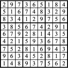 Answers to Previous Sudoku Puzzle