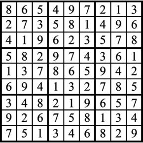 Answers to Previous Sudoku Puzzle