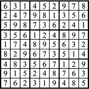 Answers to Previous Sudoku Puzzle