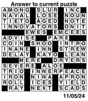 Answers to Previous Crossword