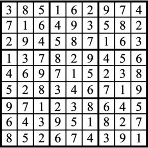 Answers to Previous Sudoku Puzzle