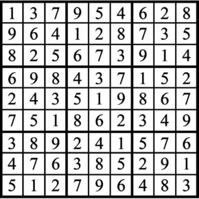 Answers to Previous Sudoku Puzzle