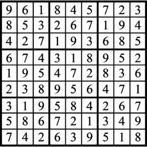 Answers to Previous Sudoku Puzzle