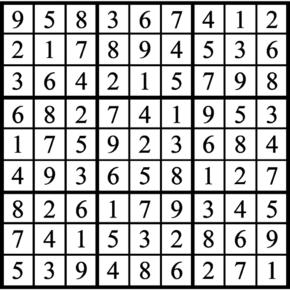 Answers to Previous Sudoku Puzzle