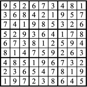 Answers to Previous Sudoku Puzzle