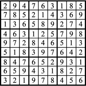 Answers to Previous Sudoku Puzzle