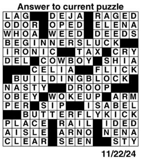 Answers to Previous Crossword