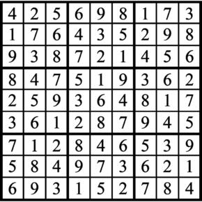 Answers to Previous Sudoku Puzzle