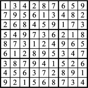 Answers to Previous Sudoku Puzzle