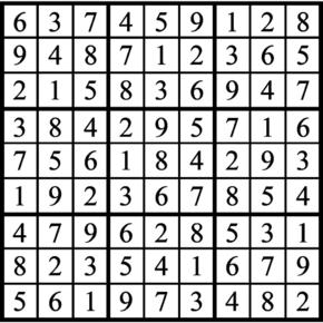 Answers to Previous Sudoku Puzzle