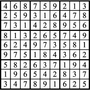 Answers to Previous Sudoku Puzzle