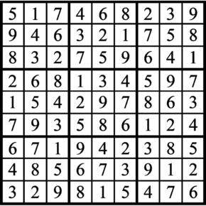 Answers to Previous Sudoku Puzzle