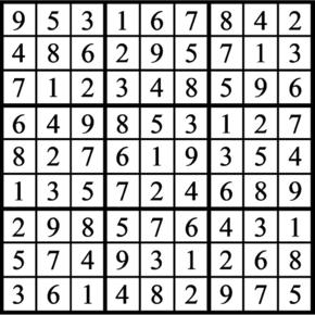 Answers to Previous Sudoku Puzzle