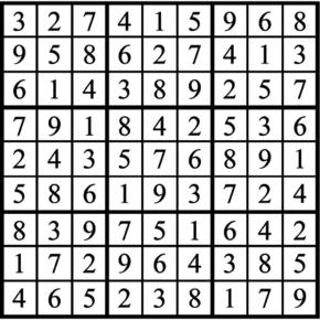 Answers to Previous Sudoku Puzzle