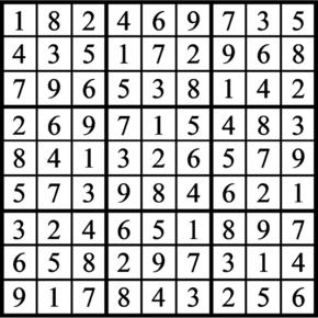 Answers to Previous Sudoku Puzzle