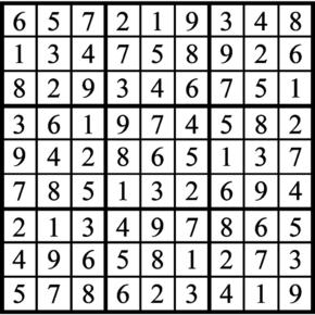 Answers to Previous Sudoku Puzzle