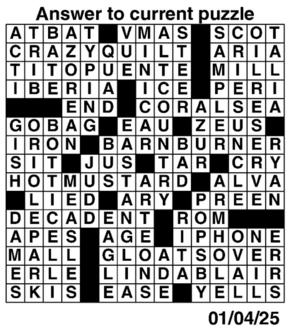 Answers to Previous Crossword