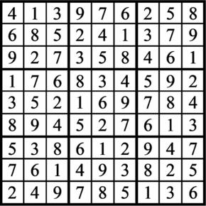 Answers to Previous Sudoku Puzzle