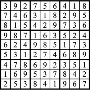 Answers to Previous Sudoku Puzzle