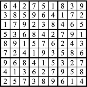 Answers to Previous Sudoku Puzzle