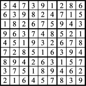 Answers to Previous Sudoku Puzzle