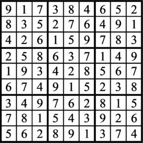 Answers to Previous Sudoku Puzzle