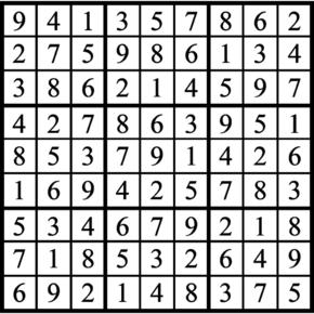 Answers to Previous Sudoku Puzzle