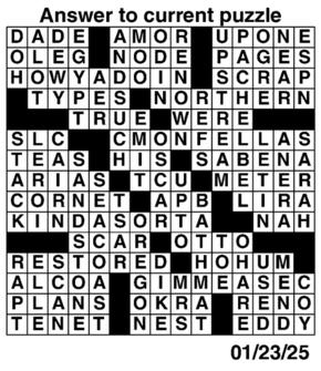 Answers to Previous Crossword