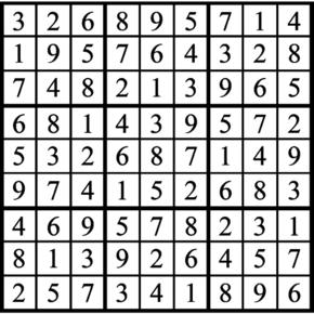 Answers to Previous Sudoku Puzzle