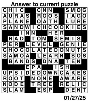 Answers to Previous Crossword