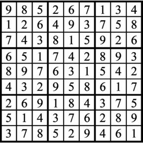 Answers to Previous Sudoku Puzzle