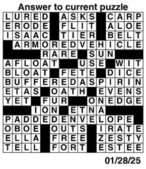 Answers to Previous Crossword