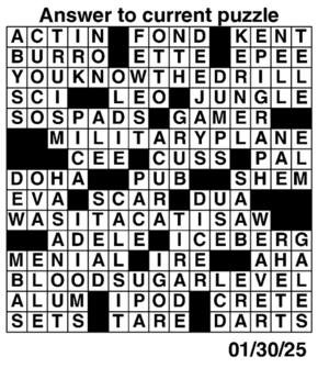 Answers to Previous Crossword