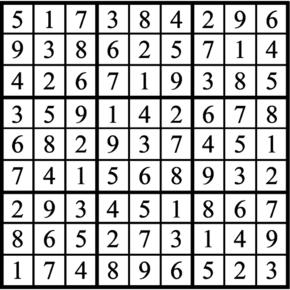 Answers to Previous Sudoku Puzzle