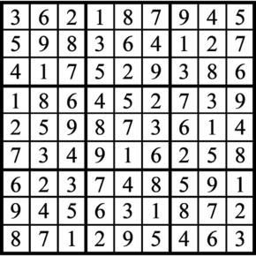 Answers to Previous Sudoku Puzzle