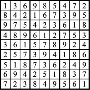 Answers to Previous Sudoku Puzzle