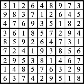 Answers to Previous Sudoku Puzzle