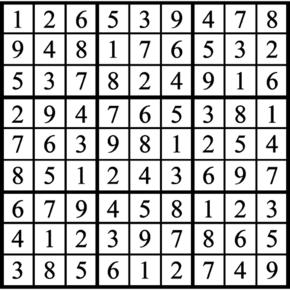 Answers to Previous Sudoku Puzzle