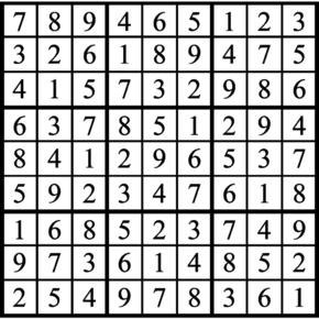 Answers to Previous Sudoku Puzzle