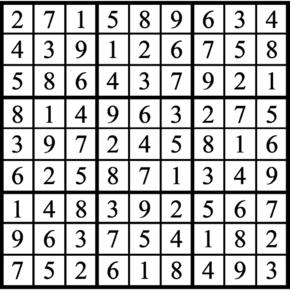 Answers to Previous Sudoku Puzzle