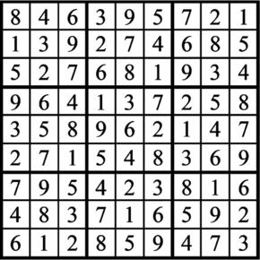 Answers to Previous Sudoku Puzzle