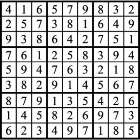 Answers to Previous Sudoku Puzzle