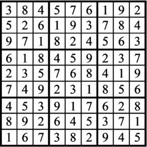 Answers to Previous Sudoku Puzzle