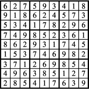 Answers to Previous Sudoku Puzzle