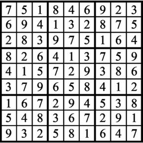 Answers to Previous Sudoku Puzzle